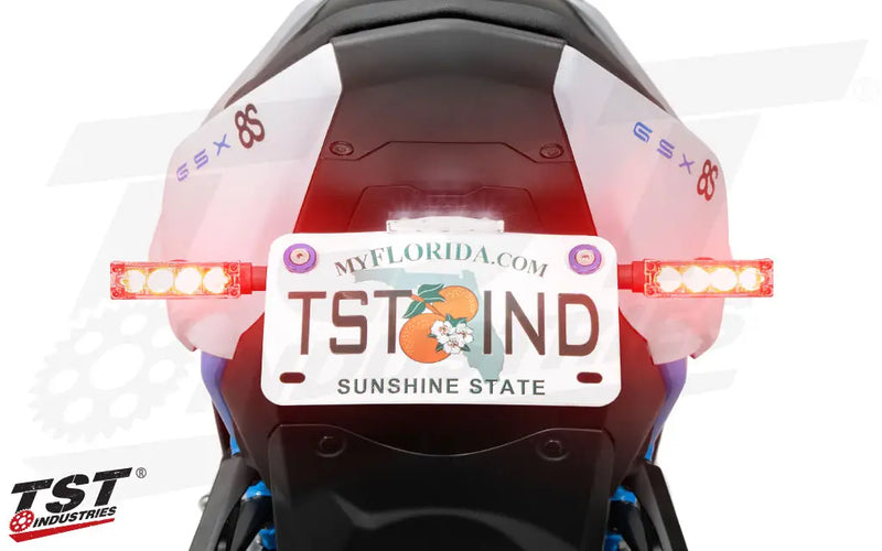 tst quadrix d integrated sequential led rear pod turn signals