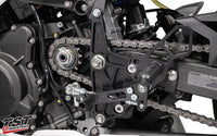 tst worx adjustable rearset bracket kawasaki ninja 400 2018