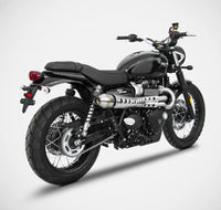 zard exhaust 2 1 conical high system triumph street scrambler 2017 2019