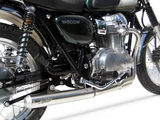 zard exhaust 2 1 cross version full system kawasaki w800 2010 2017