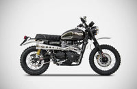 zard exhaust 2 1 full system special edition high mount triumph scrambler 2006 2016
