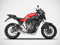 zard exhaust 2 1 short version full system yamaha mt 07 2014 2019