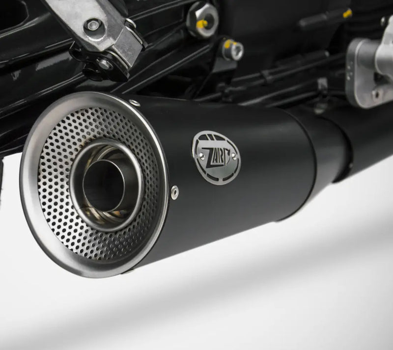 zard exhaust big n 2 slip on moto guzzi v9 bobber roamer 2016 2019
