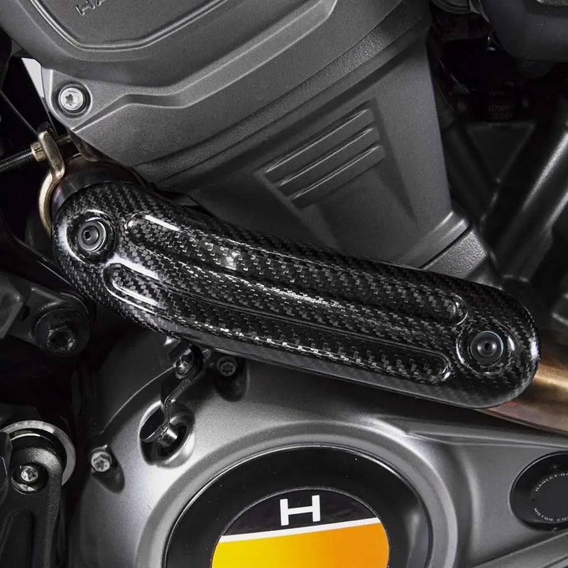 zard exhaust carbon heat shield for headers harley davidson pan america