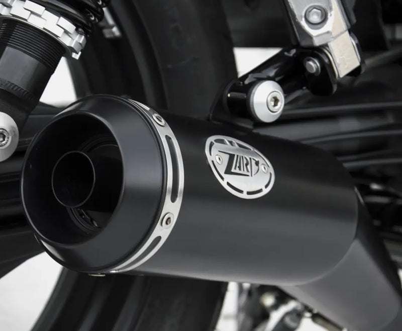 zard exhaust conical full system moto guzzi v7 iii black stainless steel