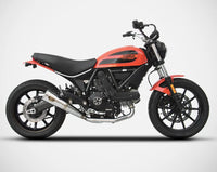 zard exhaust conical slip on ducati scrambler sixty2 2016 2019