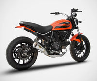 zard exhaust conical slip on ducati scrambler sixty2 2016 2019