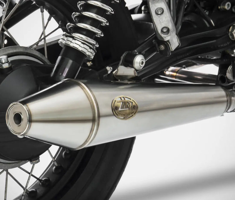 zard exhaust conical slip on moto guzzi v7 classic v7ii special stone 2008 2015