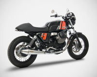 zard exhaust conical slip on moto guzzi v7 classic v7ii special stone 2008 2015