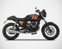 zard exhaust conical slip on moto guzzi v7 classic v7ii special stone 2008 2015