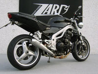 zard exhaust conical slip on triumph speed triple 955 2002 2004