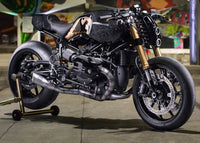 zard exhaust full system racing 2 into 1 to 2 bmw r ninet titanium low mount