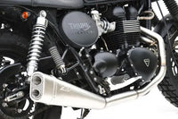 zard exhaust full system low and short style triumph scrambler thruxton 2016