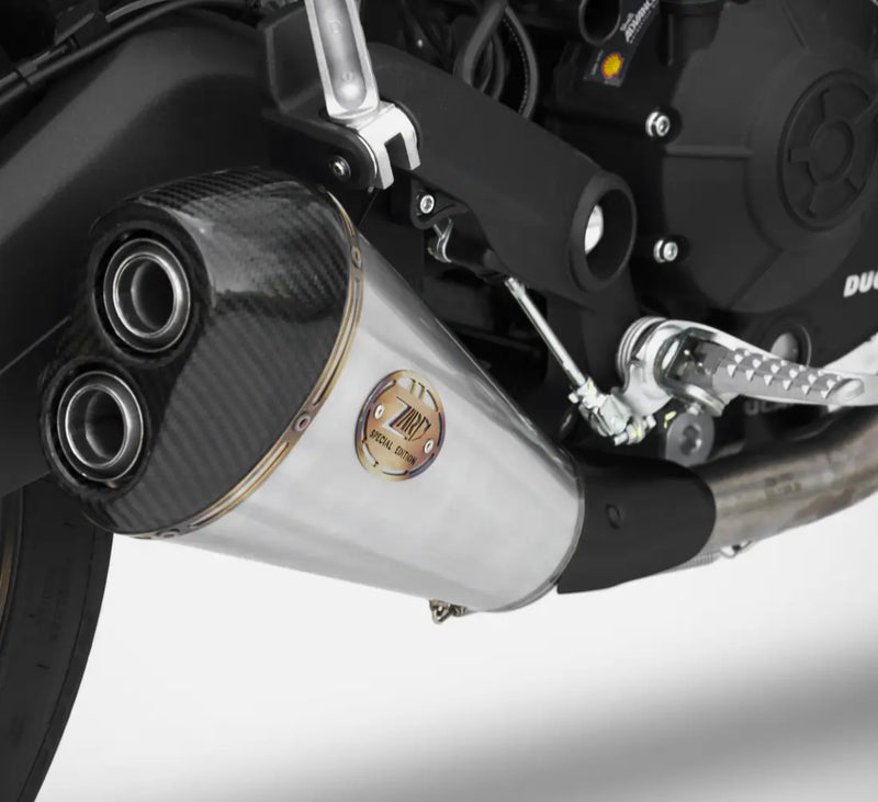 zard exhaust low mount slip on ducati monster 797 2017 2019