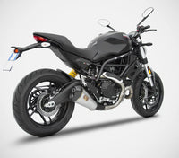 zard exhaust low mount slip on ducati monster 797 2017 2019