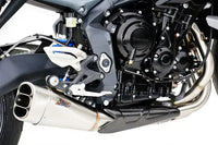 zard exhaust low mount slip on triumph street triple 2013 2016