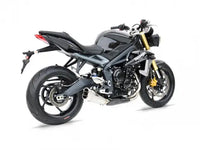 zard exhaust low mount slip on triumph street triple 2013 2016