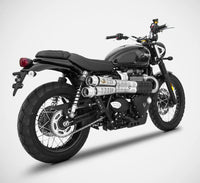 zard exhaust n 2 six days slip ons triumph street scrambler 2017 2019