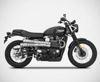zard exhaust n 2 six days slip ons triumph street scrambler 2017 2019
