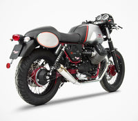 zard exhaust n 2 slip on moto guzzi v7 ii racer