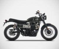zard exhaust n 2 slip ons triumph street scrambler 2017 2019