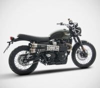 zard exhaust n 2 slip ons triumph street scrambler 2017 2019