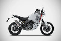 zard exhaust sabbia stainless slip on ducati desert x
