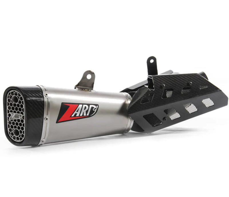 zard exhaust short slip on triumph street triple 765 stainless steel 2017 2019