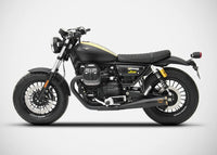 zard exhaust slim n 2 slip on moto guzzi v9 bobber roamer 2016 2019