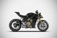 zard exhaust slip on compensed ducati streetfighter v4 2020