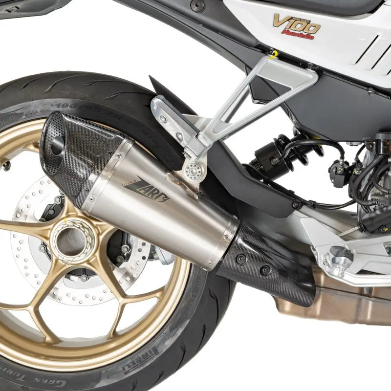 zard exhaust slip on moto guzzi v100 mandello 2023 titanium