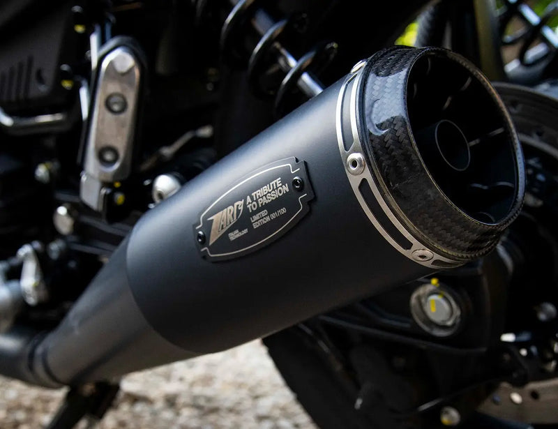 zard exhaust slip on moto guzzi v7 850 2021 limited edition black