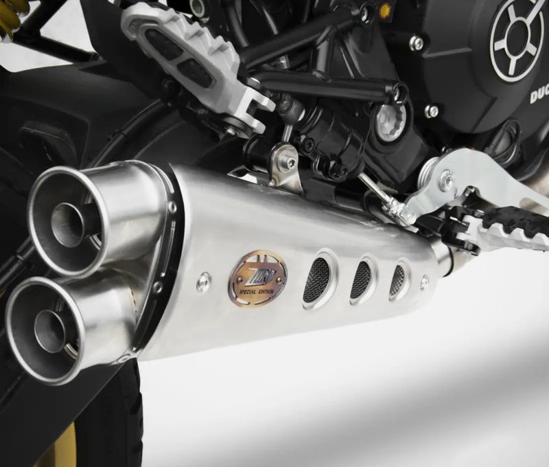 zard exhaust slip on special edition ducati scrambler desert sled 2017