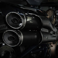 zard exhaust slip on top gun harley davidson sportster s 1250 2021 black