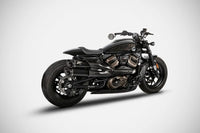 zard exhaust slip on top gun harley davidson sportster s 1250 2021 black