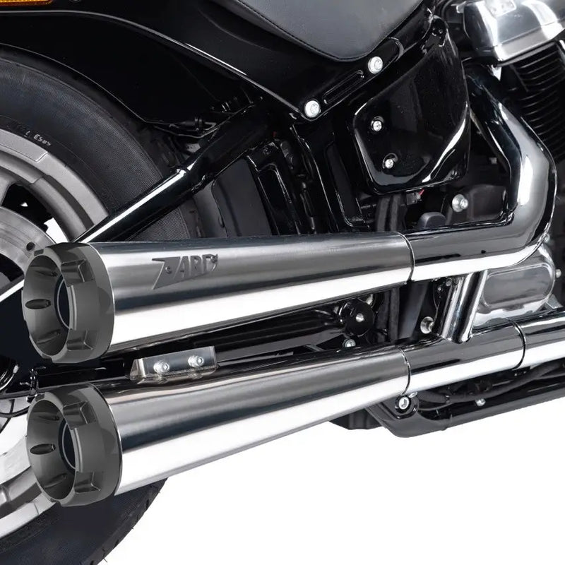 zard exhaust slip on w black end caps harley davidson softail m8 models 2016