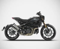 zard exhaust slip ons indian ftr1200 s titanium with carbon caps